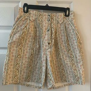 ETRO Made in Italy printed high waisted denim shorts, floral print, size 42, 4-6